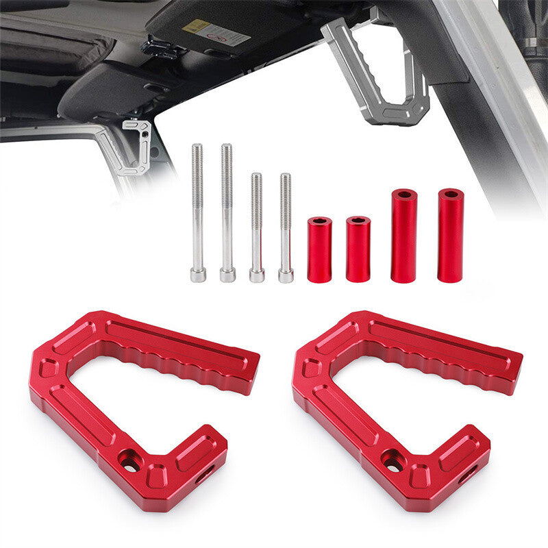 Red rear + front roof grab handle kit for 2007-18 for Jeep for Wrangler JK