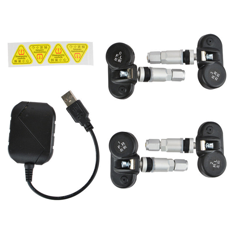 Tire Pressure Monitoring Display Alarm System Internal Sensors For Android Navi