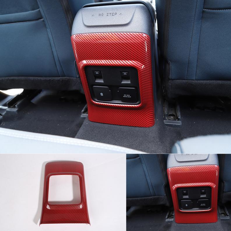 for Ford Bronco 2021-2023 Rear Window Switch Panel Cover Red Carbon Accessories