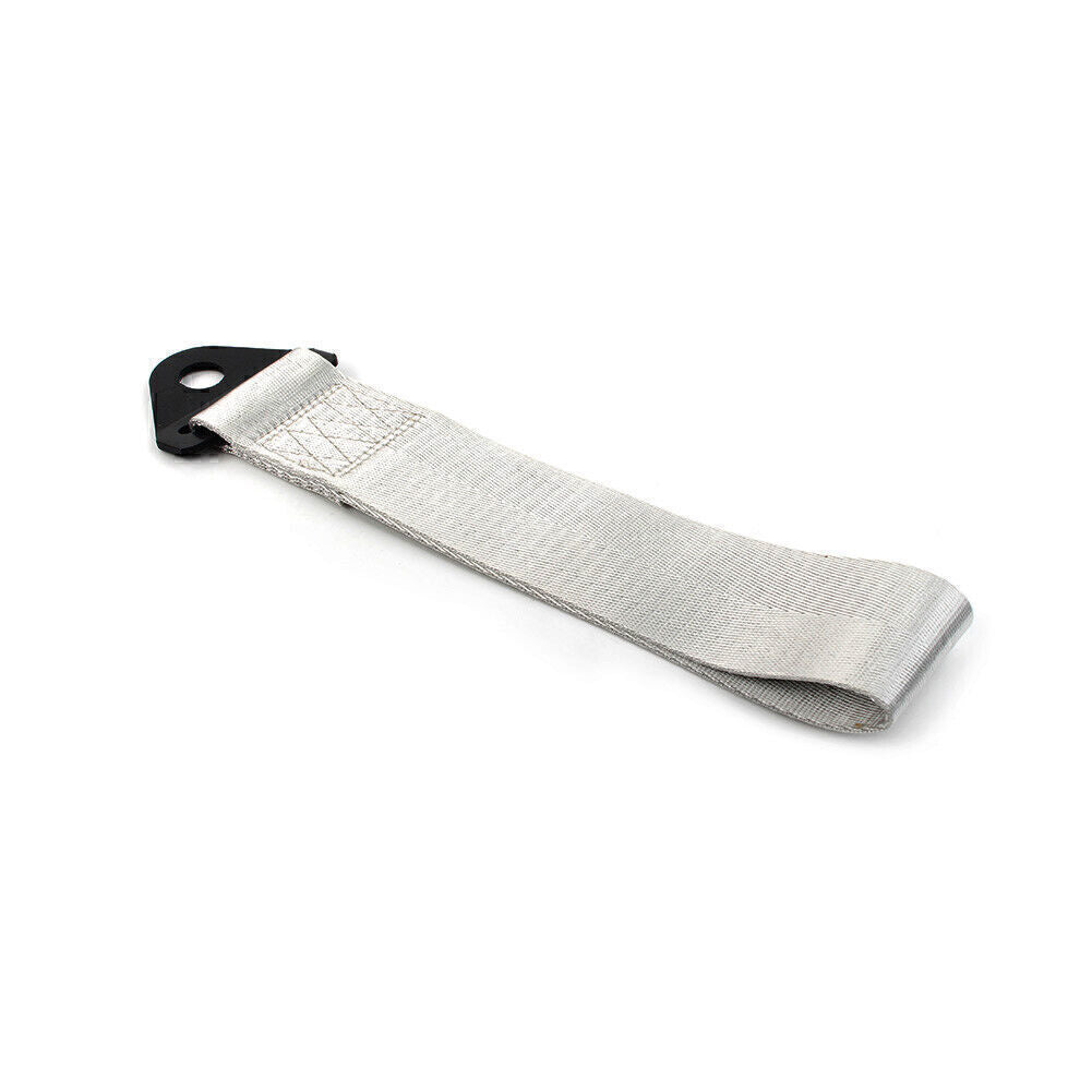 Racing Car Towing Strap Belt Rope Rally Hook Universal Rear/Front Bumper gray