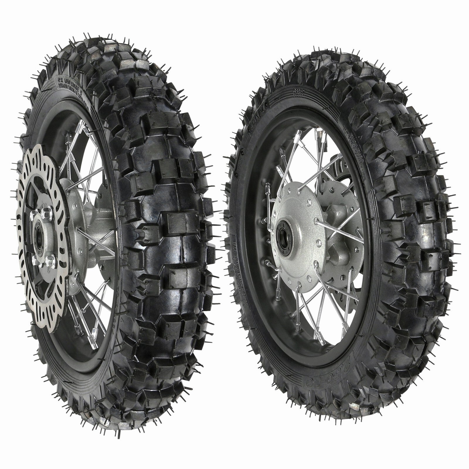 Front 2.50 - 10 + Rear 3.00 - 10 Wheels and Tires Disc Brake Pit Dirt Bike SSR XR50 CRF50