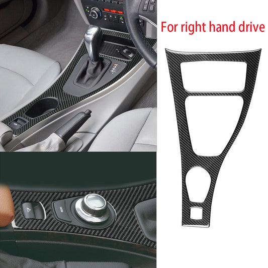 for BMW E93 M3 2007-2013 RHD Central Control Gear Shift Panel Cover Carbon Fiber