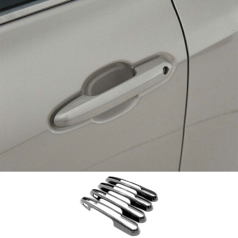 Carbon Fiber Look Side for Smart Door Handle for Toyota Highlander 20-24 Cover Trim