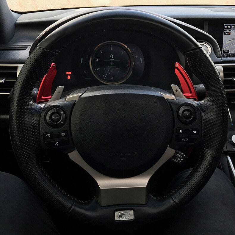 for Lexus RC NX IS 2015-21 Red Shift Lever Paddle Steering Wheel Gear Extension