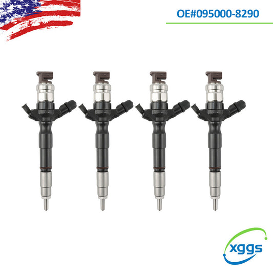 Set of 4 Injectors for TOYOTA HILUX KUN26R 1KD-FTV D4D 3.0 0950008290 0950008295