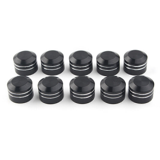 10X Black CNC Inner 9mm Motorcycle Bolt Topper Caps Cover Fit for Harley