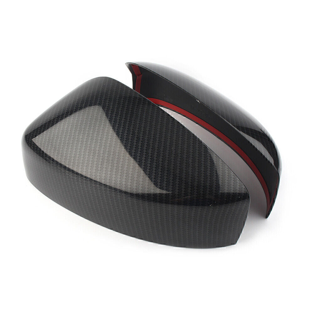Carbon Fiber Look Rearview Side Door Mirror Cover Trim for Mazda CX-5 2017-2019