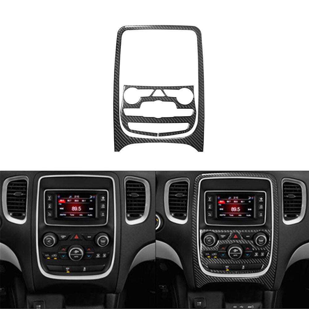 Carbon Fiber Central Console Panel Frame Trim for Dodge Durango 2014-20 Type A