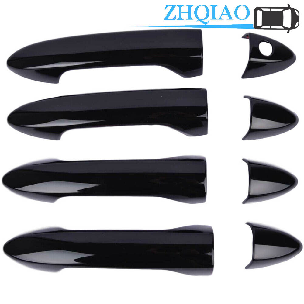 8Pcs ABS Sport Black Door Handle Cover Protector for Honda Accord 9th