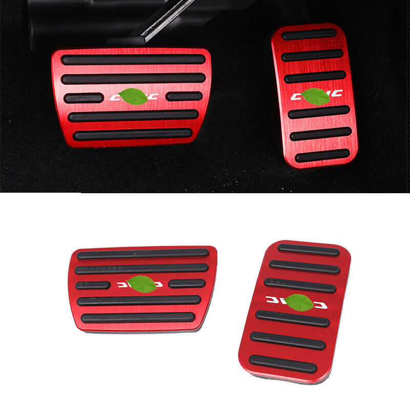 for Honda for Civic 2022-2024 Red Aluminum Brake Pedal Accelerator Pedal Cover Trims
