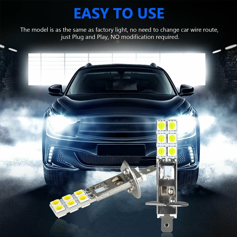 H1 6000K 12V-24V Super White 55W LED Headlight Bulb Kit Fog Light AU