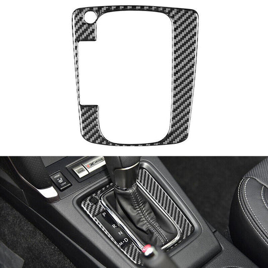 Carbon Fiber Interior Gear Shift Panel Cover Trim for Subaru Forester 2013-2018