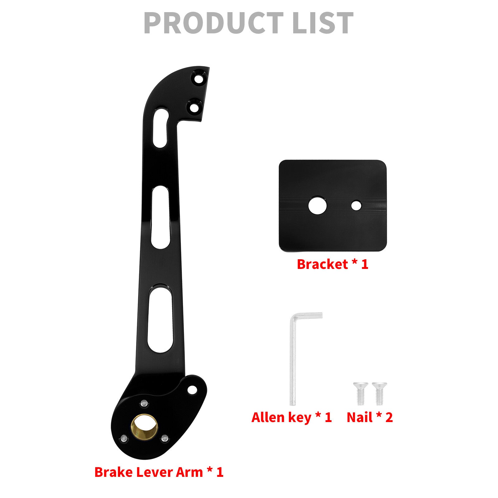 Black Brake Arm Lever Fits for Harley Softail Fat Street Bob Low Rider 2018-2023