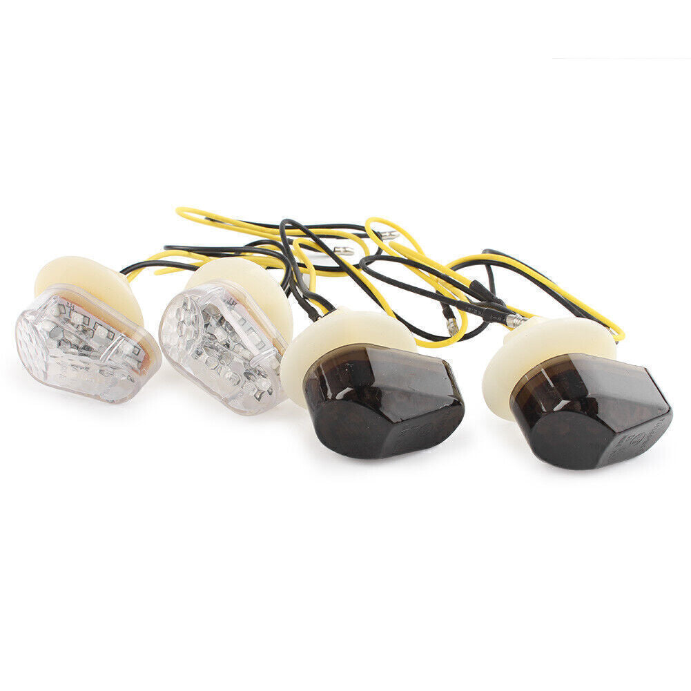Fit for Yamaha YZF-R1 R6 R6S Fazer FZ1 FZ6R LED Turn Signal Lights Smoke Lens Amber