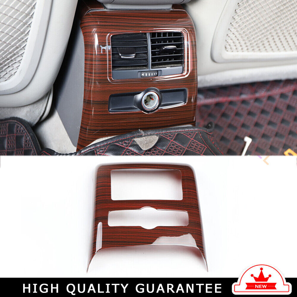 Inner Rear Air Outlet Vent Frame Trim 1PCS Fit for Audi A6L 2005-2011 Red Wood