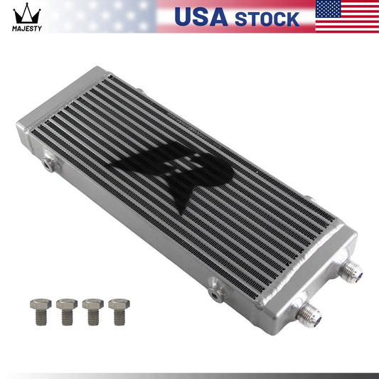 Universal Medium Bar and Plate Dual Pass Oil Cooler Core:14x5.5x1.58 Silver