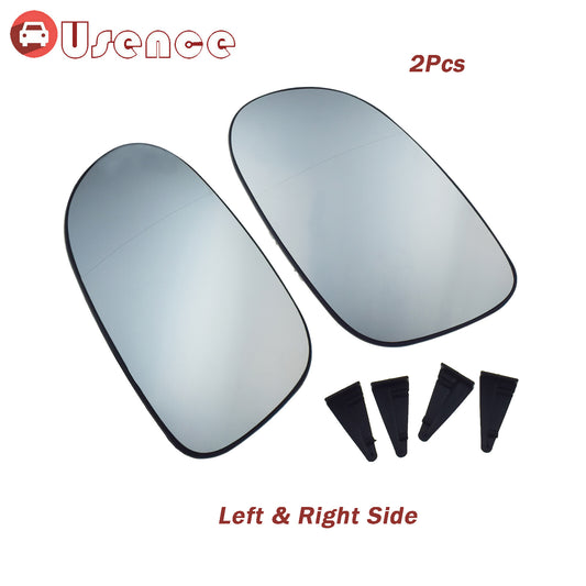 2Pcs Left Right Side Mirror Glass Heated W/ Backing for Mercedes-Benz CLK55