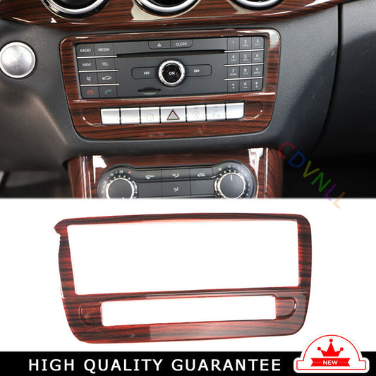 Console CD Switch Control Panel Trim for Mercedes-Benz B-Class 12-2019 Red Wood