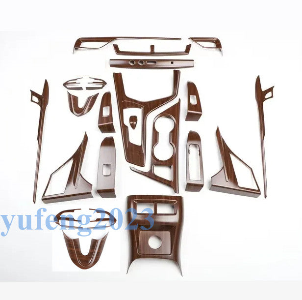 ABS Peach Wood Grain Inner Console Full Set Decor Trim for Cadillac CT4 2020-24