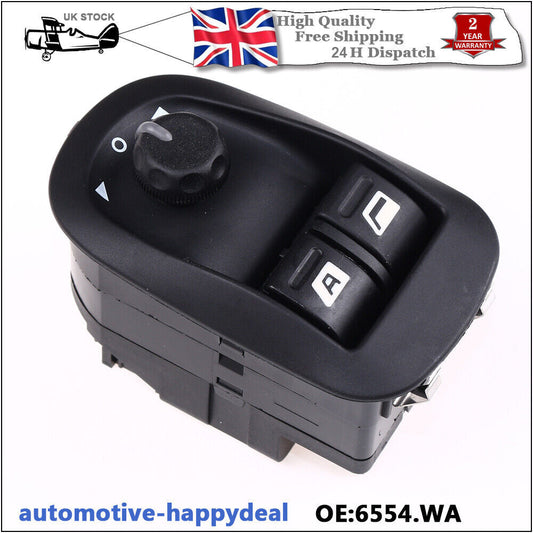 Electric Window Switch Mirror Button 6554.WA for Peugeot 206 306 Expert Jumpy