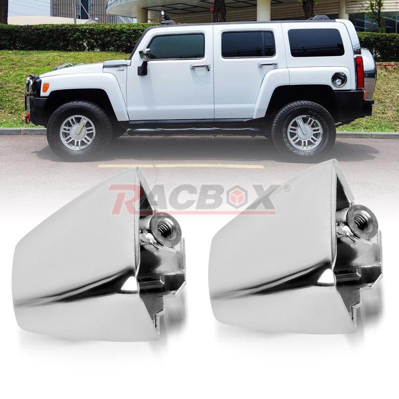 2X Front or Rear Outside Door Handle End Cap Cover for Hummer H3 Chrome 06-10 US