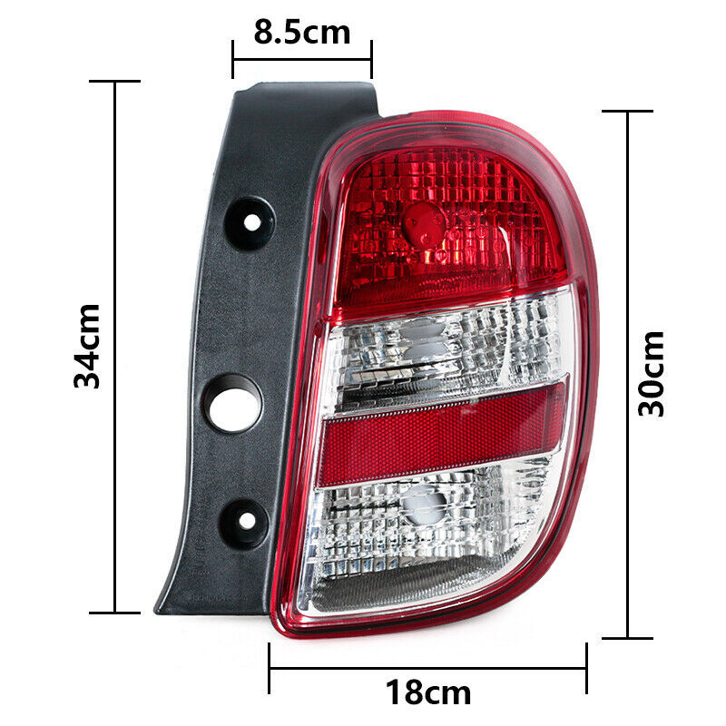 Applicable to for Nissan 2010 - March 2017 taillight and brake light housings without bulbs (right side)