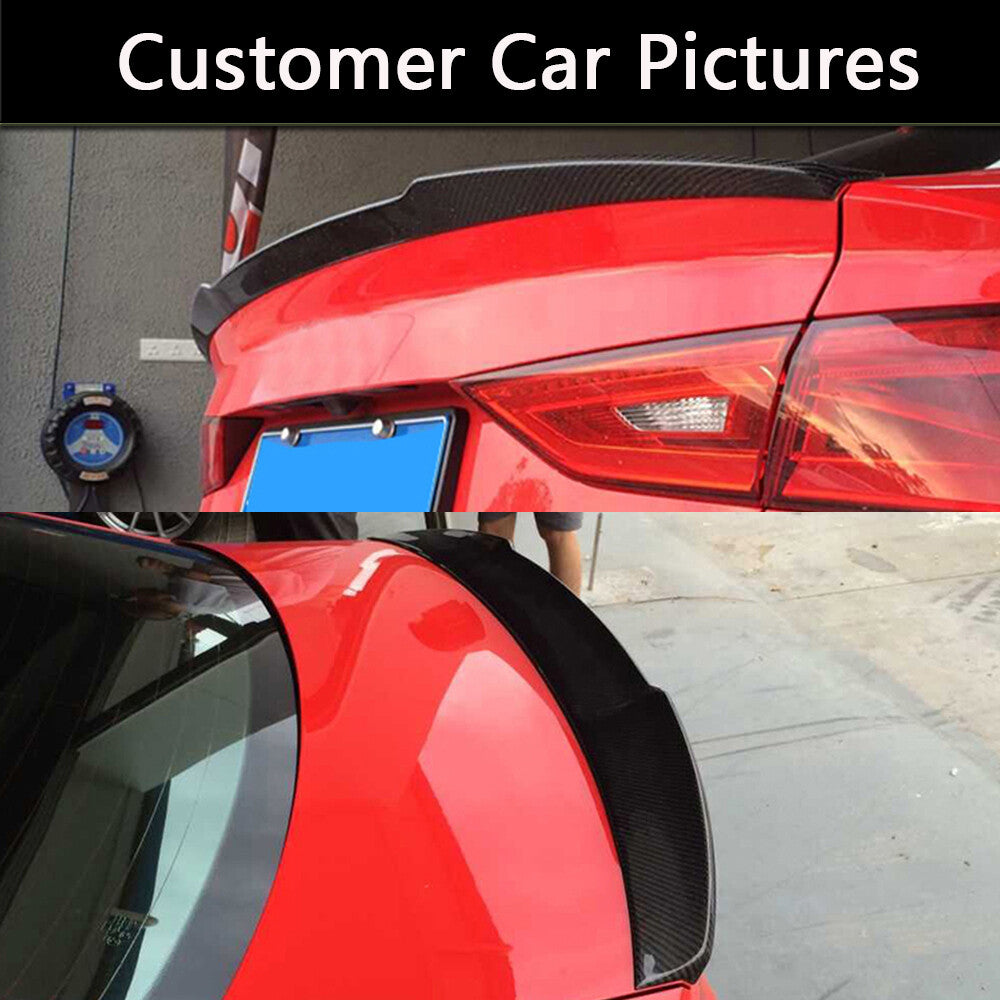 Rear Trunk Spoiler Wing Lip for Audi A3 S3 Sline RS3 2014-2019 Carbon Fiber Car