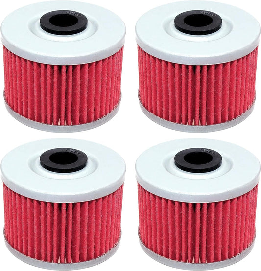 4 Pack Yerbay Compatible Motorcycle Oil Filter for Kawasaki KLX110 L KLX110L KLX