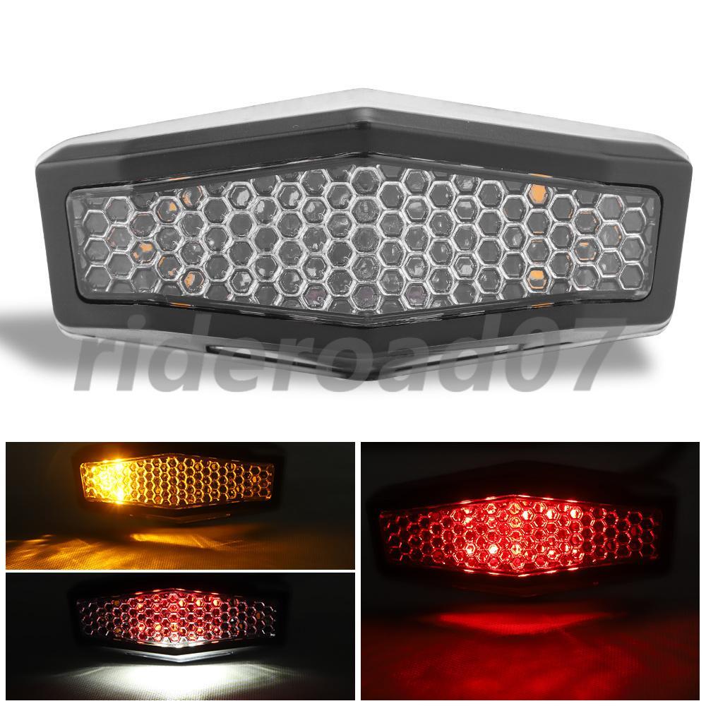 Motorcycle LED Turn Signal Rear Brake Stop Tail Light License Plate Universal US