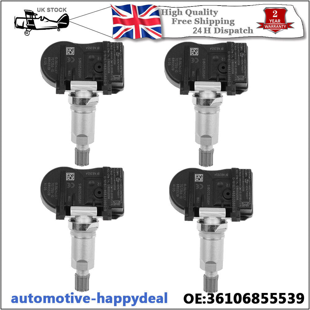 4X for BMW F20 F22 F30 F32 X1 F48 X2 F49 X5 F15 F16 Tyre Pressure Sensors TPMS