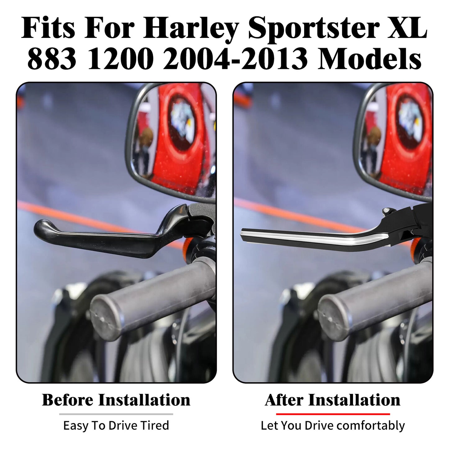 Black Brake Clutch Levers Fit for Harley Sportster Iron 883 1200 XL 48 72 04-13