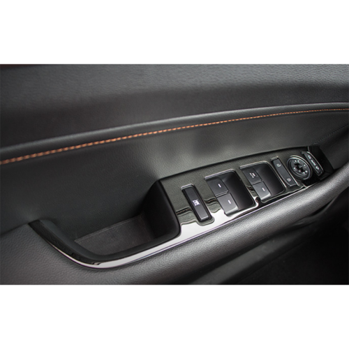 4for Hyundai Sonata 2015-2019 Black S.Steel Window Lift Panel Switch Cover Trim