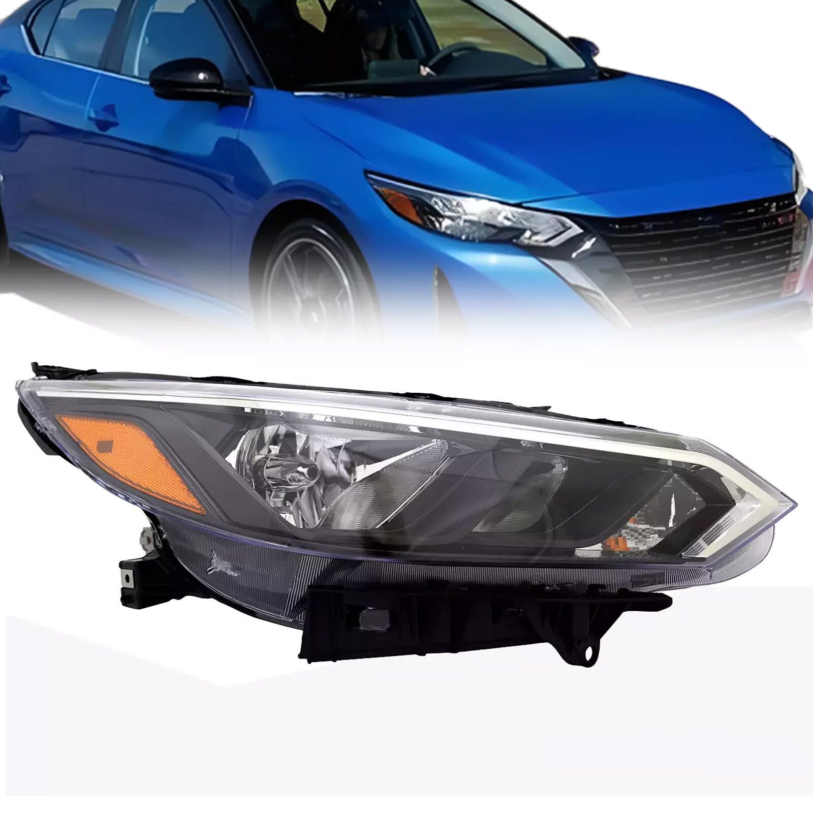 For 2024-2025 for Nissan Sentra S/SV Models Right Passenger Side Halogen Headlight