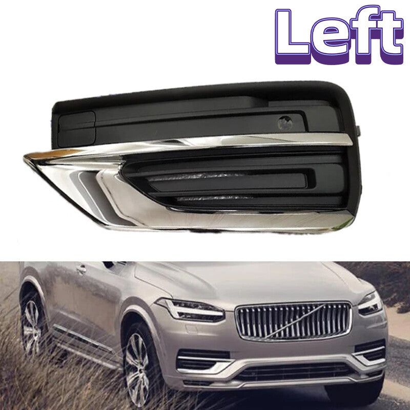 Left Fog Lamp Grille ABS Front Bumper Fog Light Grille for Volvo XC90 2020 2021