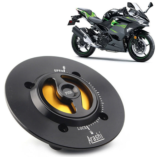 Yellow Gas Fuel Cap Tank Cap Cover Fit for KAWASAKI Ninja400  ZX6R  NINJA650