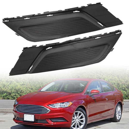 Left + Right Front Fog Light Cover Bezels for 2017-2018 for Ford Fusion