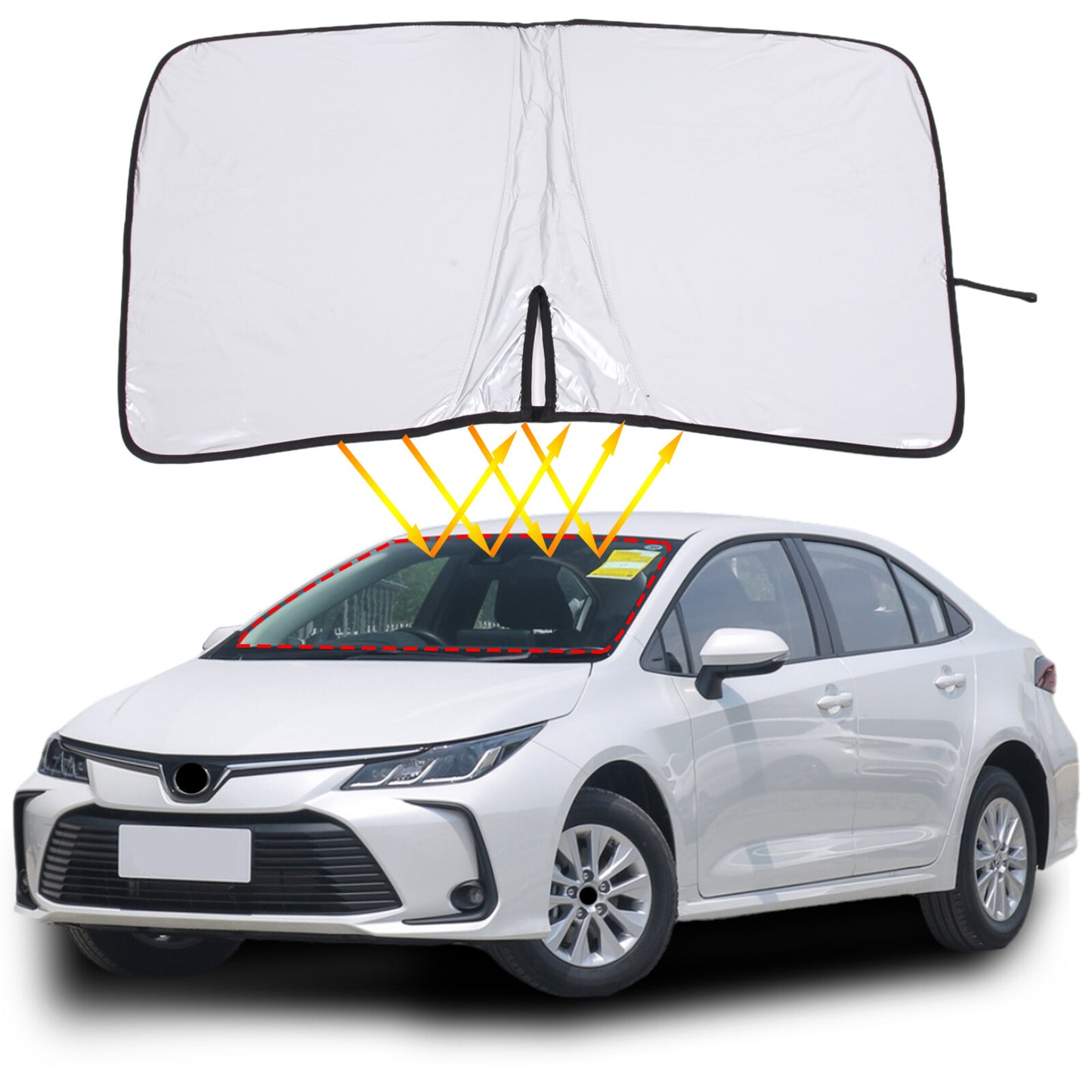 Foldable windshield sunshade/UV block cover for 2019-2024 for Toyota for Corolla .