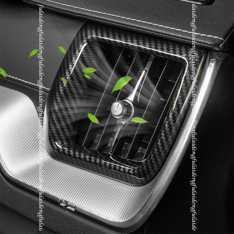 2for Volvo XC60 2018-2021 Carbon Fiber Inner Dashboard L&R Air Outlet Vent Trim