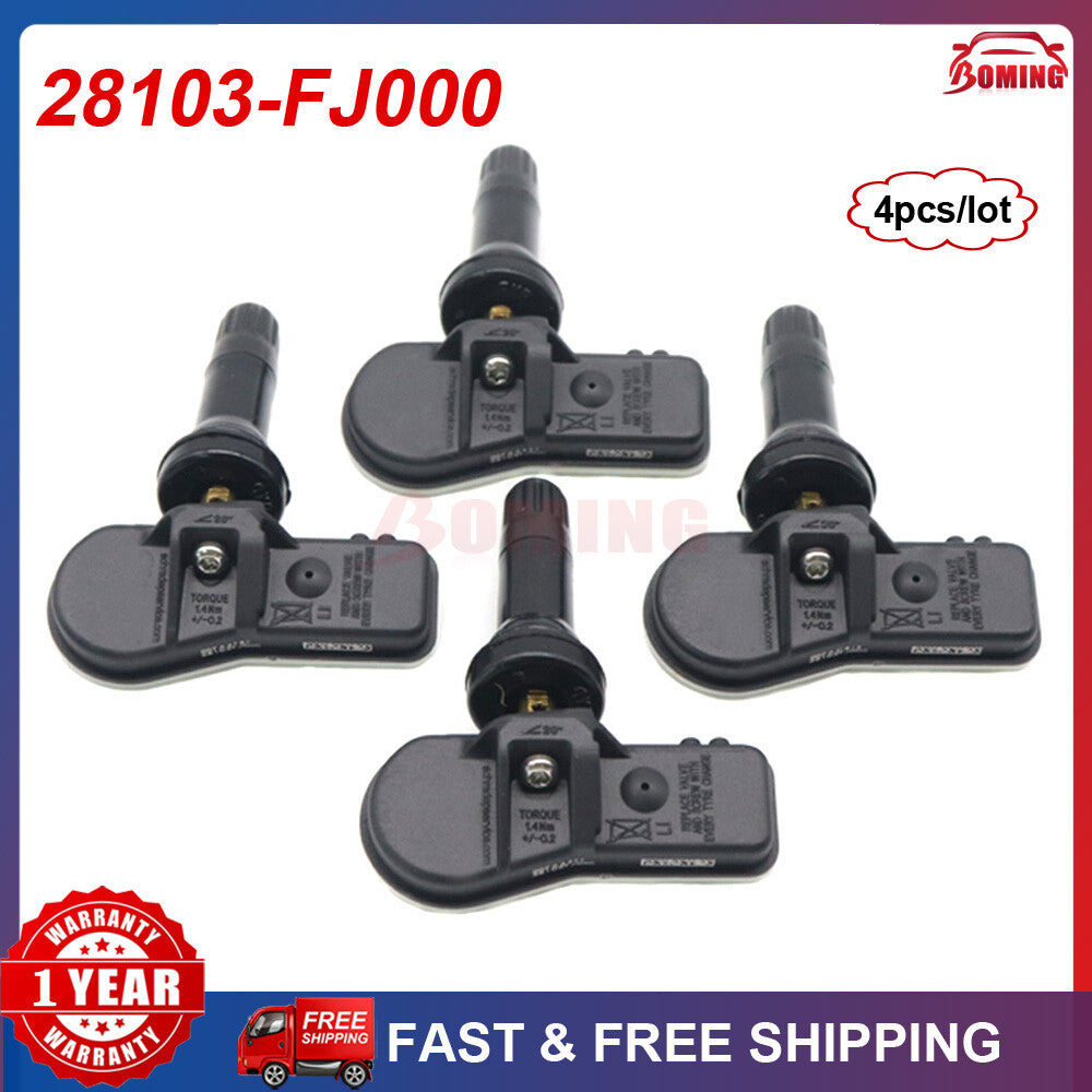 4-pack of tire pressure sensors for Subaru Legacy Tribeca WRX WRX XV 28103-FJ000
