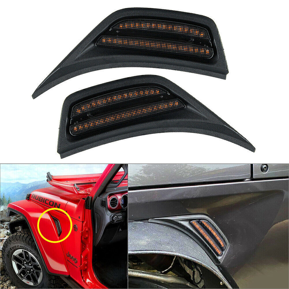 LED Front Fender Side Marker Light Turn Signal Lamp for Jeep for wrangler JL 2018-20