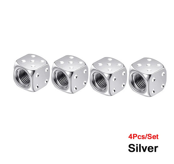 4-piece car tire valve cover rod air dust cover dice gold for Mazda and for Kia