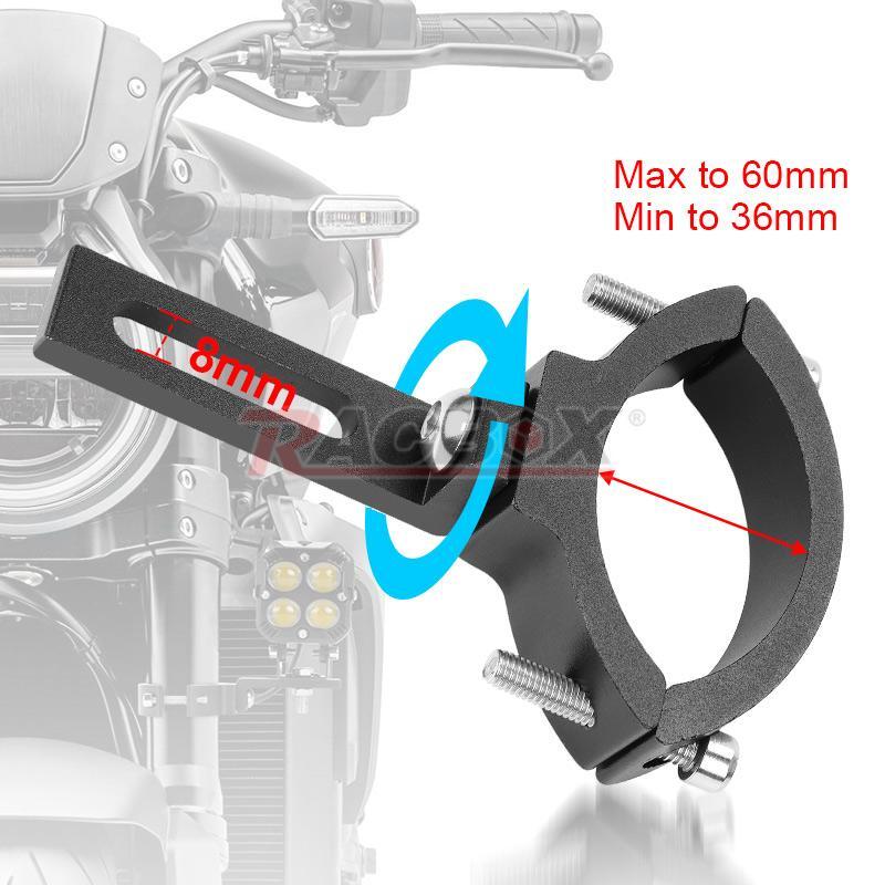 1X Motorcycle Fork Clamp 36-60mm Mount Bracket Holder Headlight Turn Signal Spot