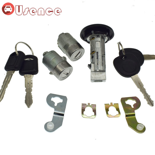 Ignition Lock Cylinder W/Keys CLIPS Set for CHEVROLET for GMC Silverado Tahoe