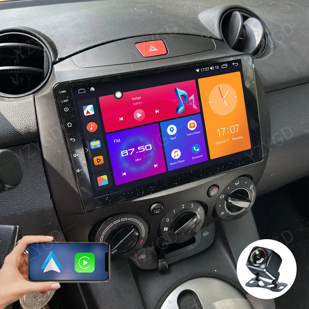 Apple Carplay for Mazda 2 2007-2014 Car Stereo Radio Android GPS Navi 2+32G WIFI