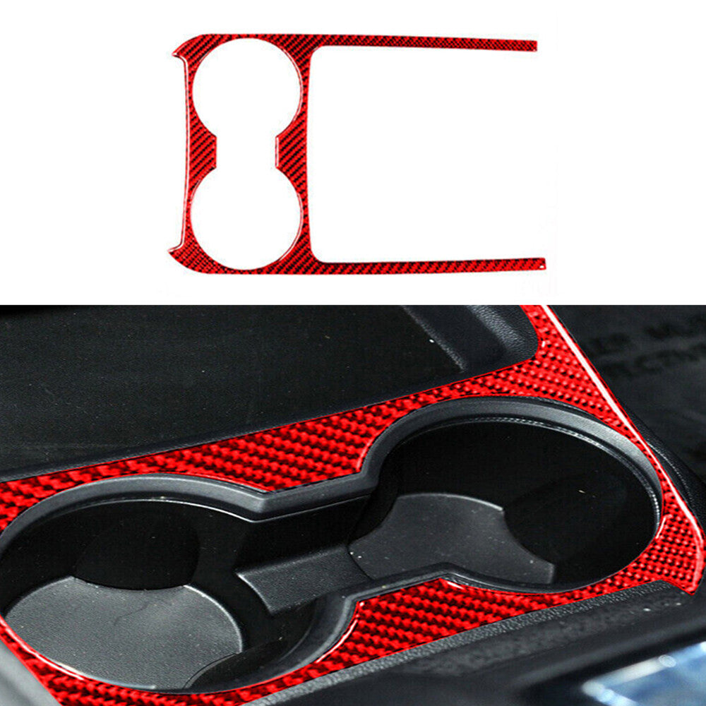 Carbon Fiber Central Cup Panel Trim Interior for Dodge Journey 2009-2010 SXT Red