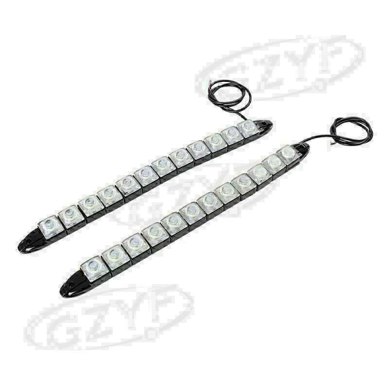 Car Flexible 12 LED DRL Daytime Running Light Driving Daylight Fog bulb Lamp