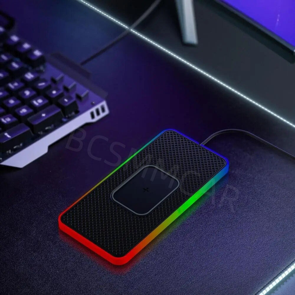 Car Cell Phone Charger Wireless Fast Charging Dock Pad Dashboard Non-slip Mat