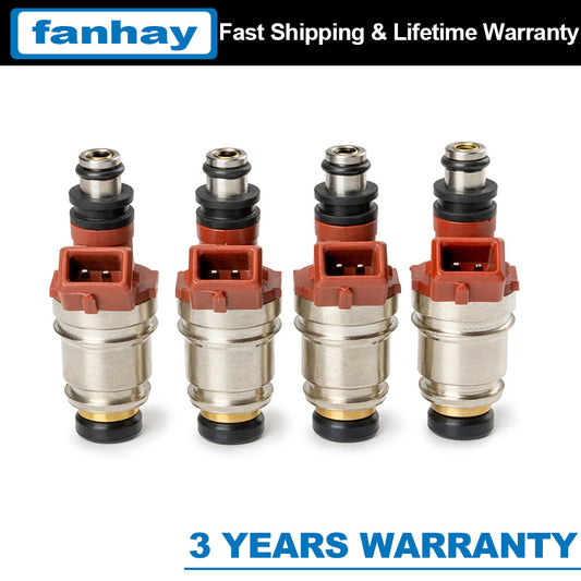 4PCS 16600-86G00 New for Nissan Pickup D21 2.4L I4 Fuel Injectors JS21-1
