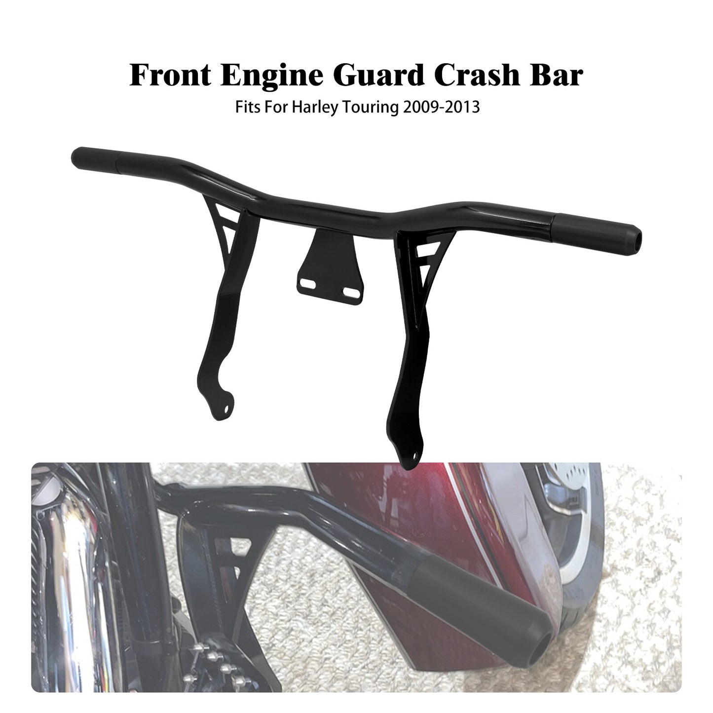 Highway Footpeg Engine Guard Crash Bar for Harley Road King Electra Glide 09-13