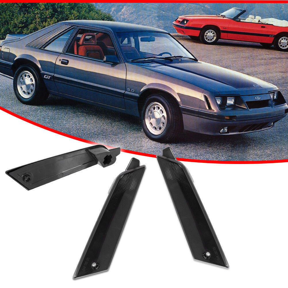 for Ford for Mustang 1979-1986, front bumper side marker light reflector smoke hood